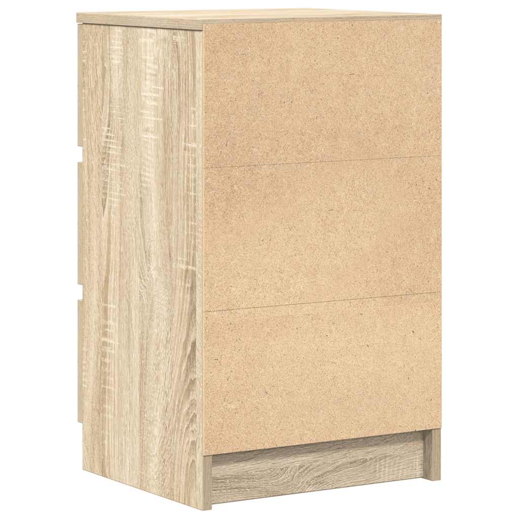 vidaXL Szafka nocna z 3 szufladami Dąb Sonoma 39x35x65 cm