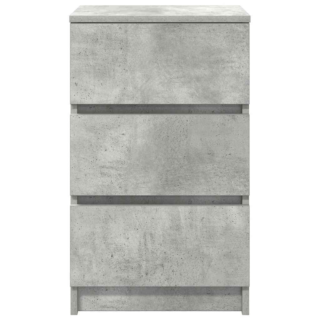 vidaXL Szafka nocna z 3 szufladami Betonowa szarość 39x35x65 cm