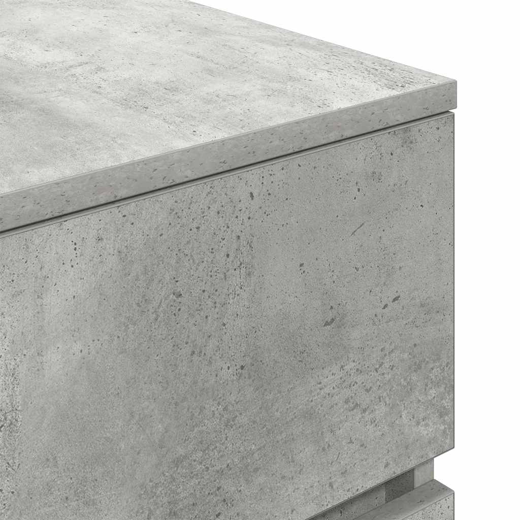 vidaXL Szafka nocna z 3 szufladami Betonowa szarość 39x35x65 cm