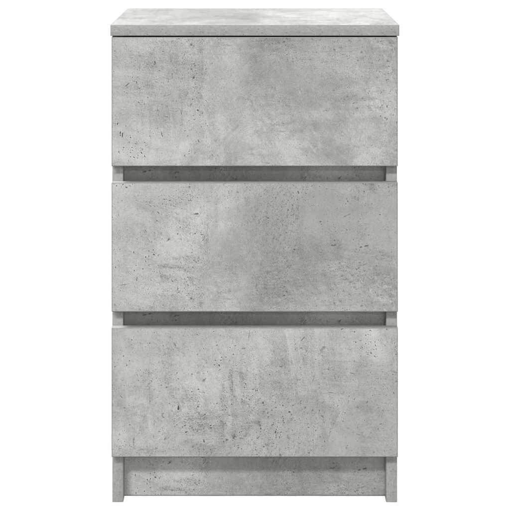 vidaXL Szafki nocne z 3 szufladami 2 szt. Betonowy szary 39x35x65 cm