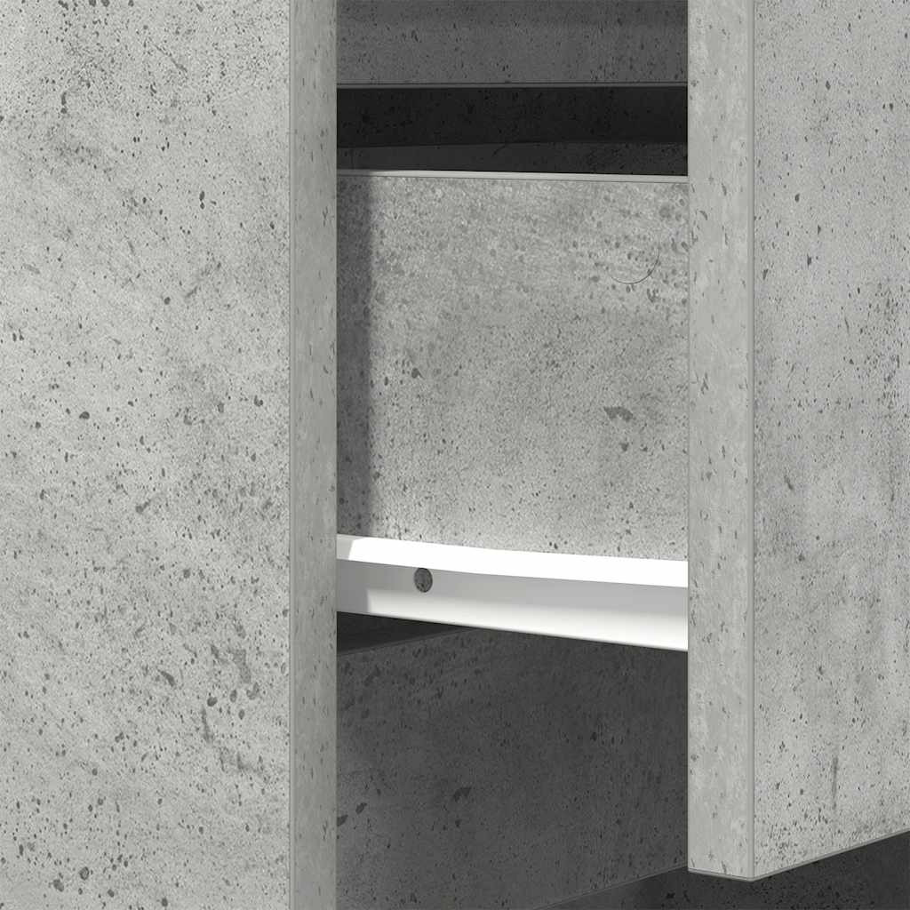 vidaXL Szafki nocne z 3 szufladami 2 szt. Betonowy szary 39x35x65 cm