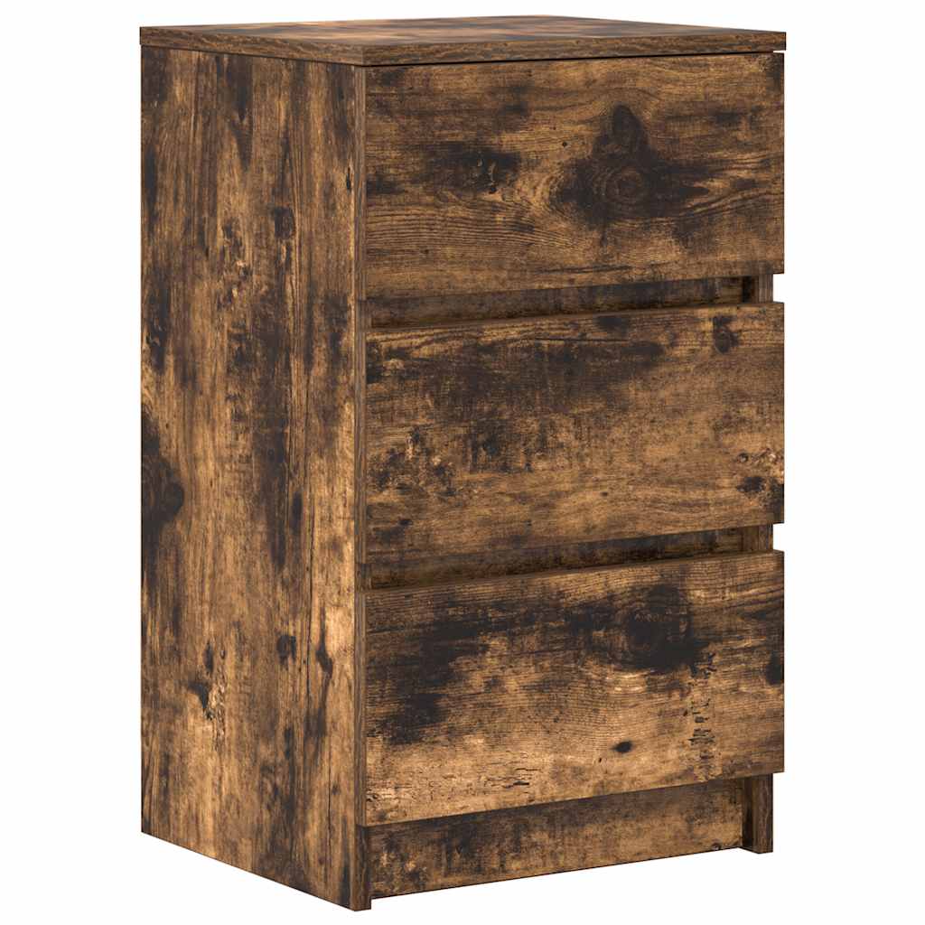 vidaXL Szafka nocna z 3 szufladami Dąb wędzony 39x35x65 cm