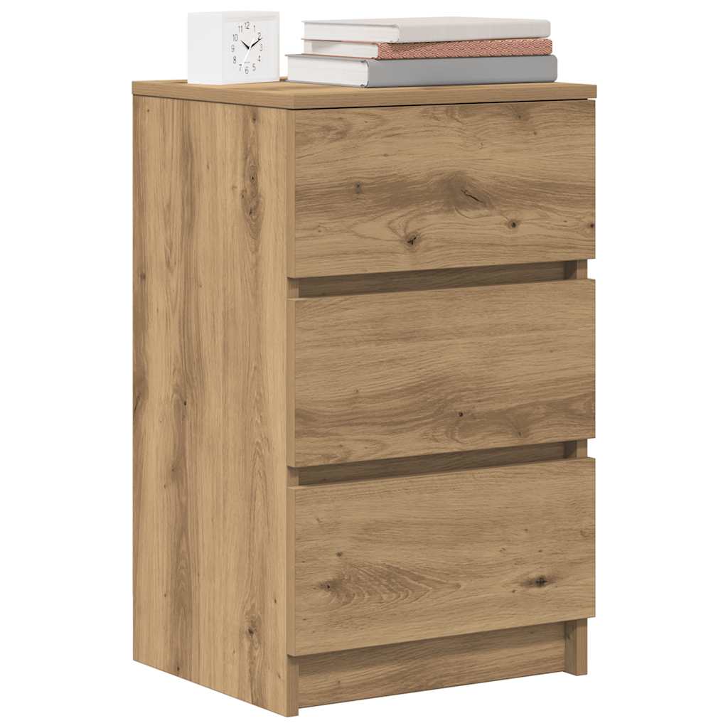 vidaXL Szafka nocna z 3 szufladami Artisan Oak 39x35x65 cm