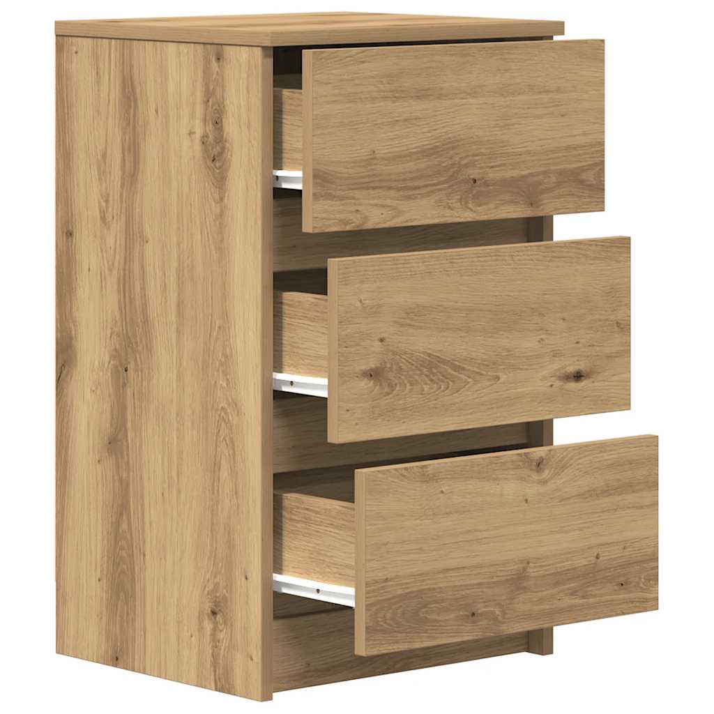 vidaXL Szafka nocna z 3 szufladami Artisan Oak 39x35x65 cm