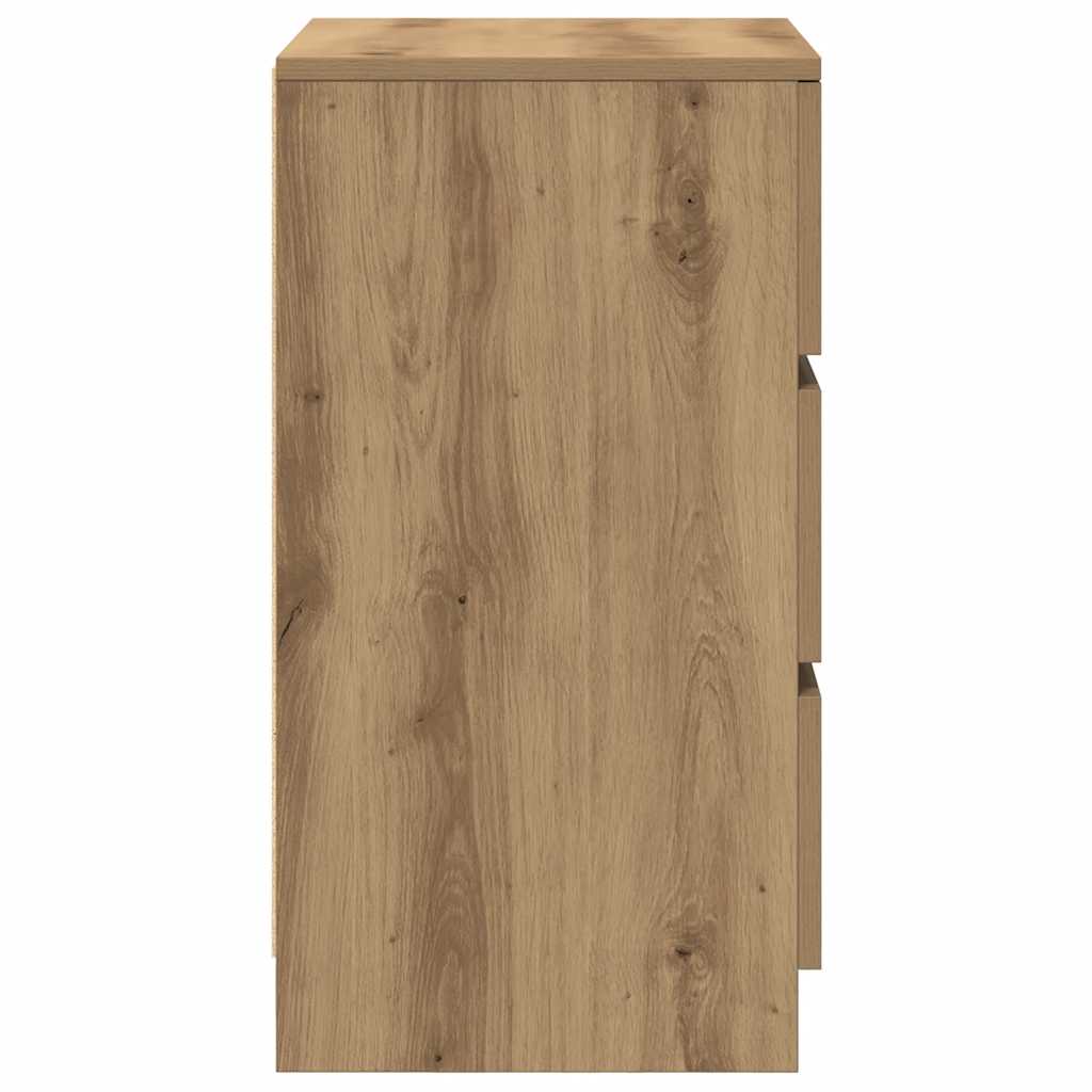 vidaXL Szafka nocna z 3 szufladami Artisan Oak 39x35x65 cm