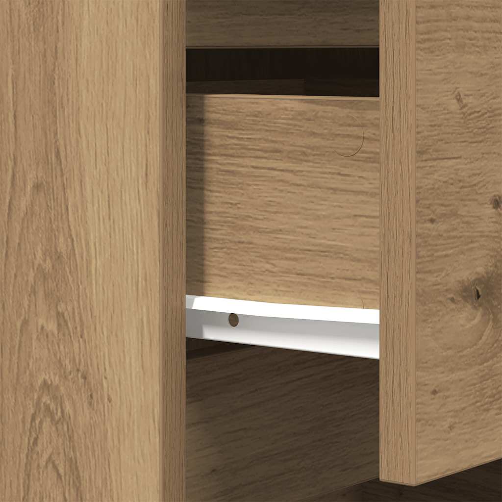 vidaXL Szafka nocna z 3 szufladami Artisan Oak 39x35x65 cm