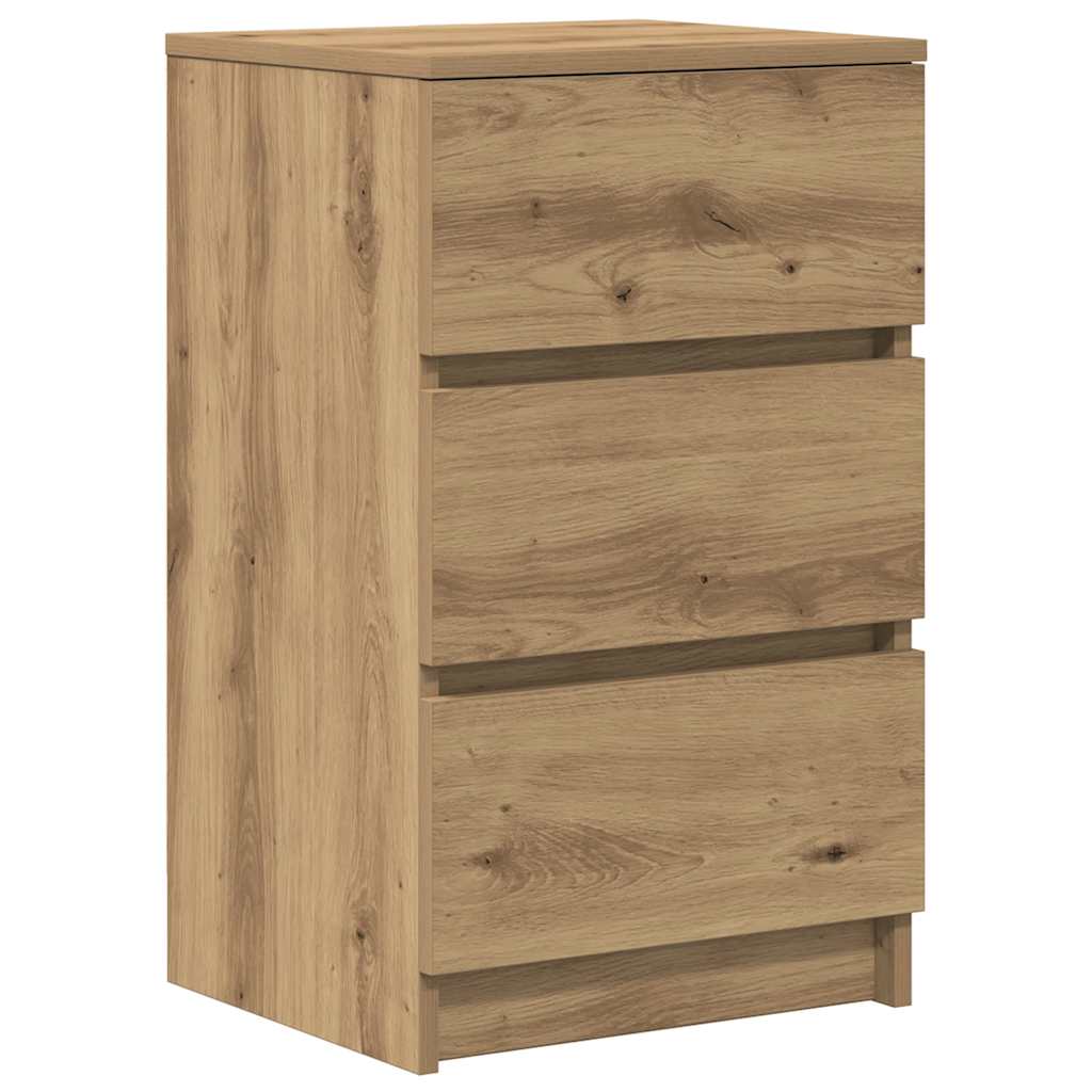 vidaXL Szafki nocne z 3 szufladami 2 szt. Dąb Artisan 39x35x65 cm