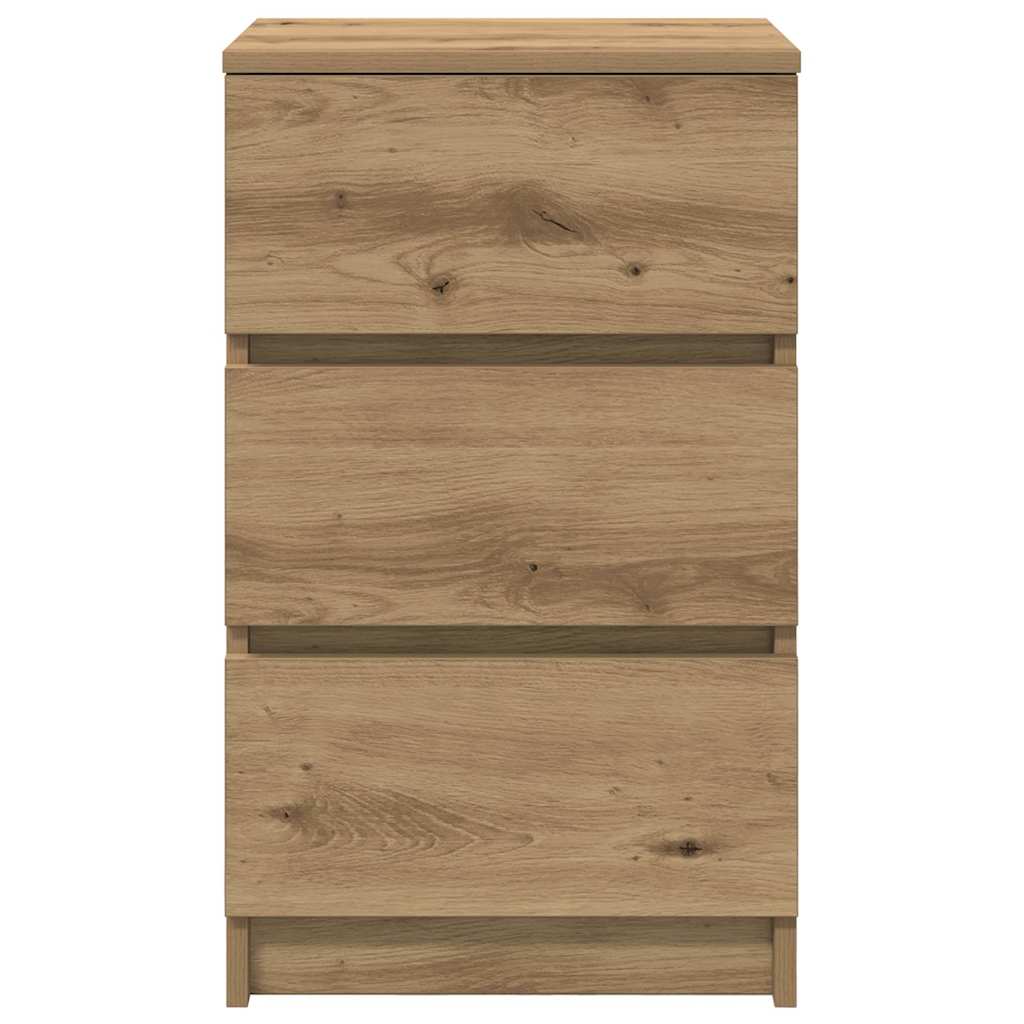vidaXL Szafki nocne z 3 szufladami 2 szt. Dąb Artisan 39x35x65 cm