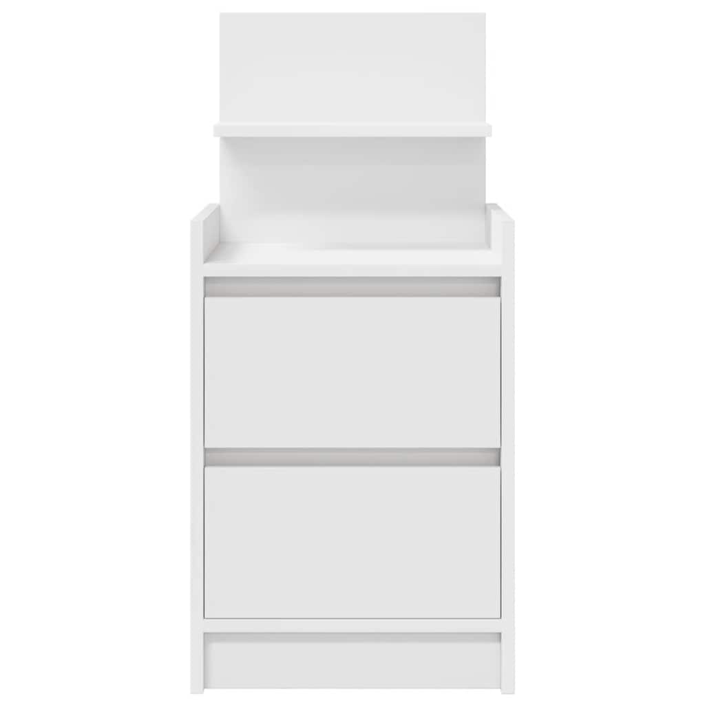 vidaXL Szafka nocna z 2 szufladami Biała 38x34x80 cm