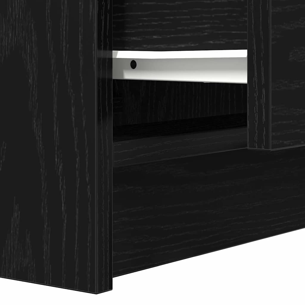 vidaXL Szafka nocna z 2 szufladami Czarna 38x34x80 cm