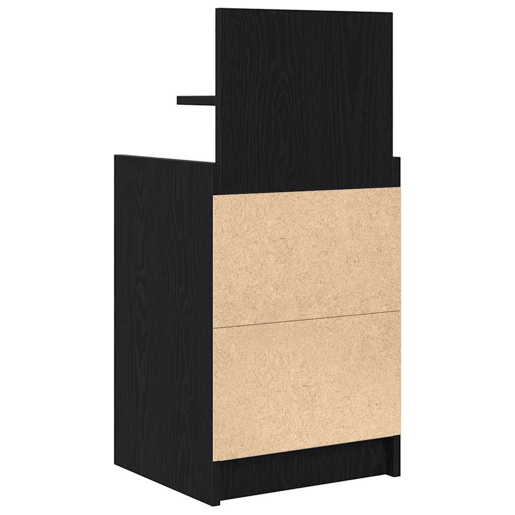 vidaXL Szafki nocne z 2 szufladami 2 szt. Czarne 38x34x80 cm