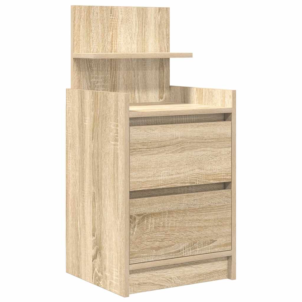 vidaXL Szafka nocna z 2 szufladami Dąb Sonoma 38x34x80 cm