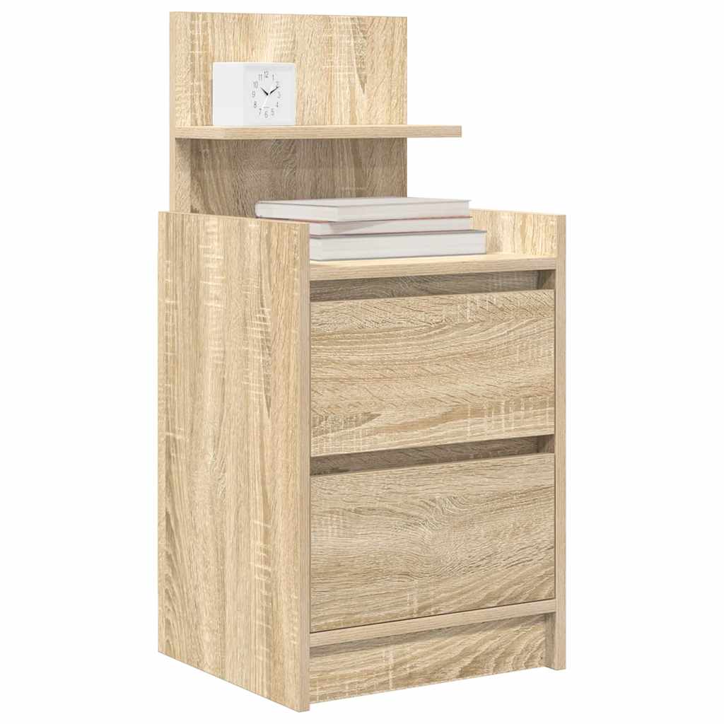 vidaXL Szafka nocna z 2 szufladami Dąb Sonoma 38x34x80 cm
