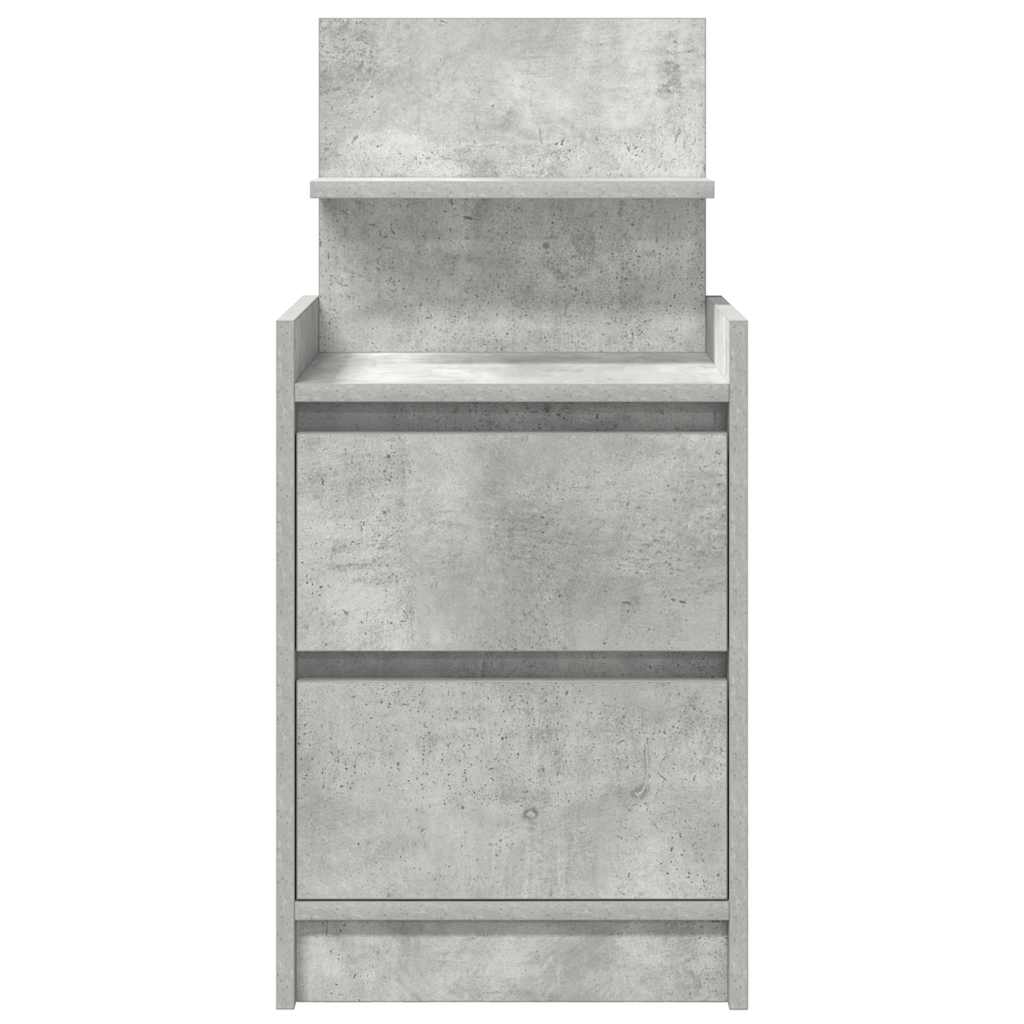 vidaXL Szafka nocna z 2 szufladami Betonowa szarość 38x34x80 cm