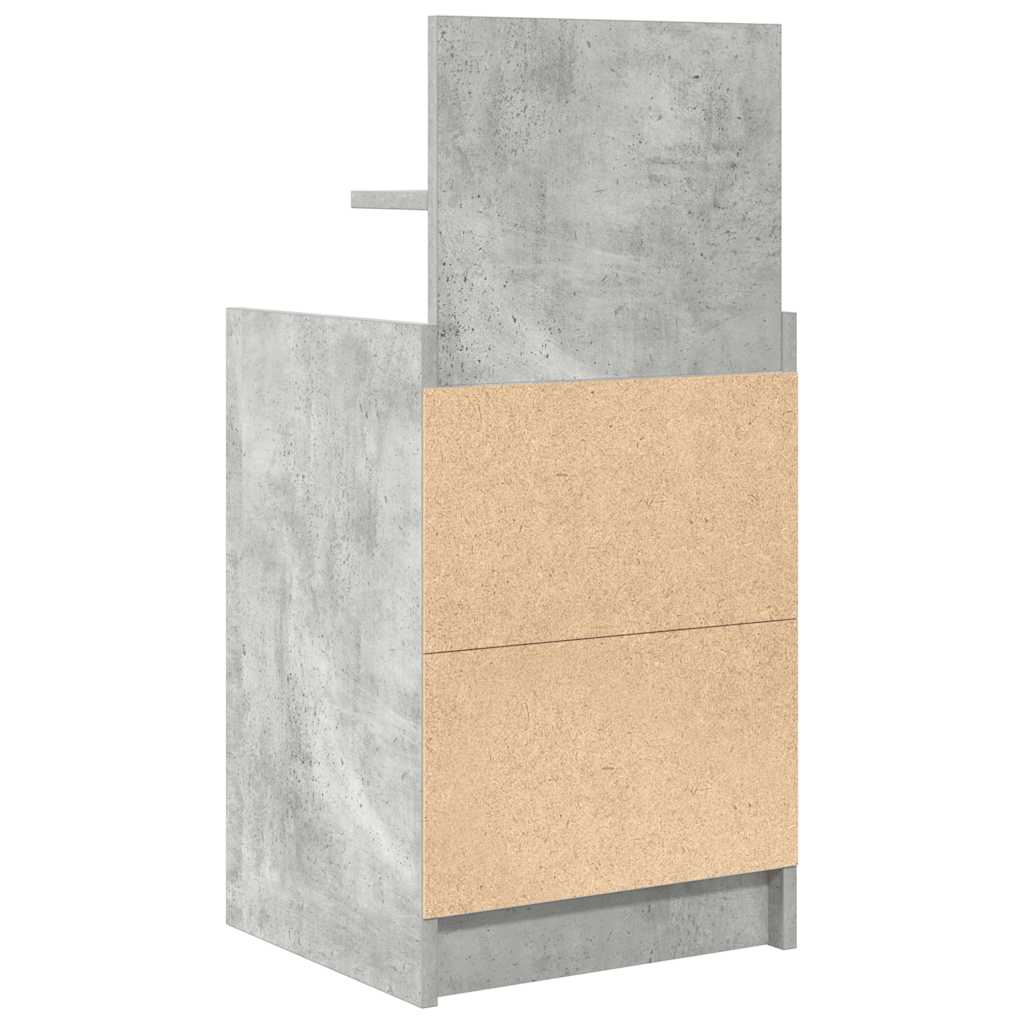 vidaXL Szafka nocna z 2 szufladami Betonowa szarość 38x34x80 cm