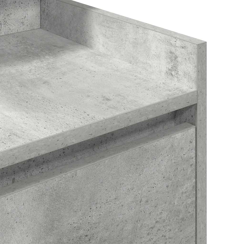 vidaXL Szafka nocna z 2 szufladami Betonowa szarość 38x34x80 cm