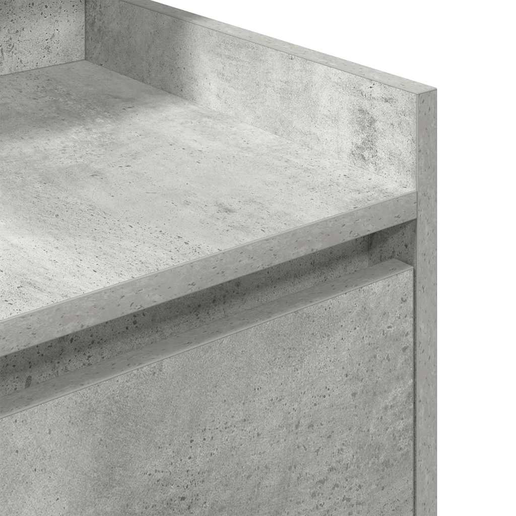 vidaXL Szafki nocne z 2 szufladami 2 szt. Betonowy szary 38x34x80 cm