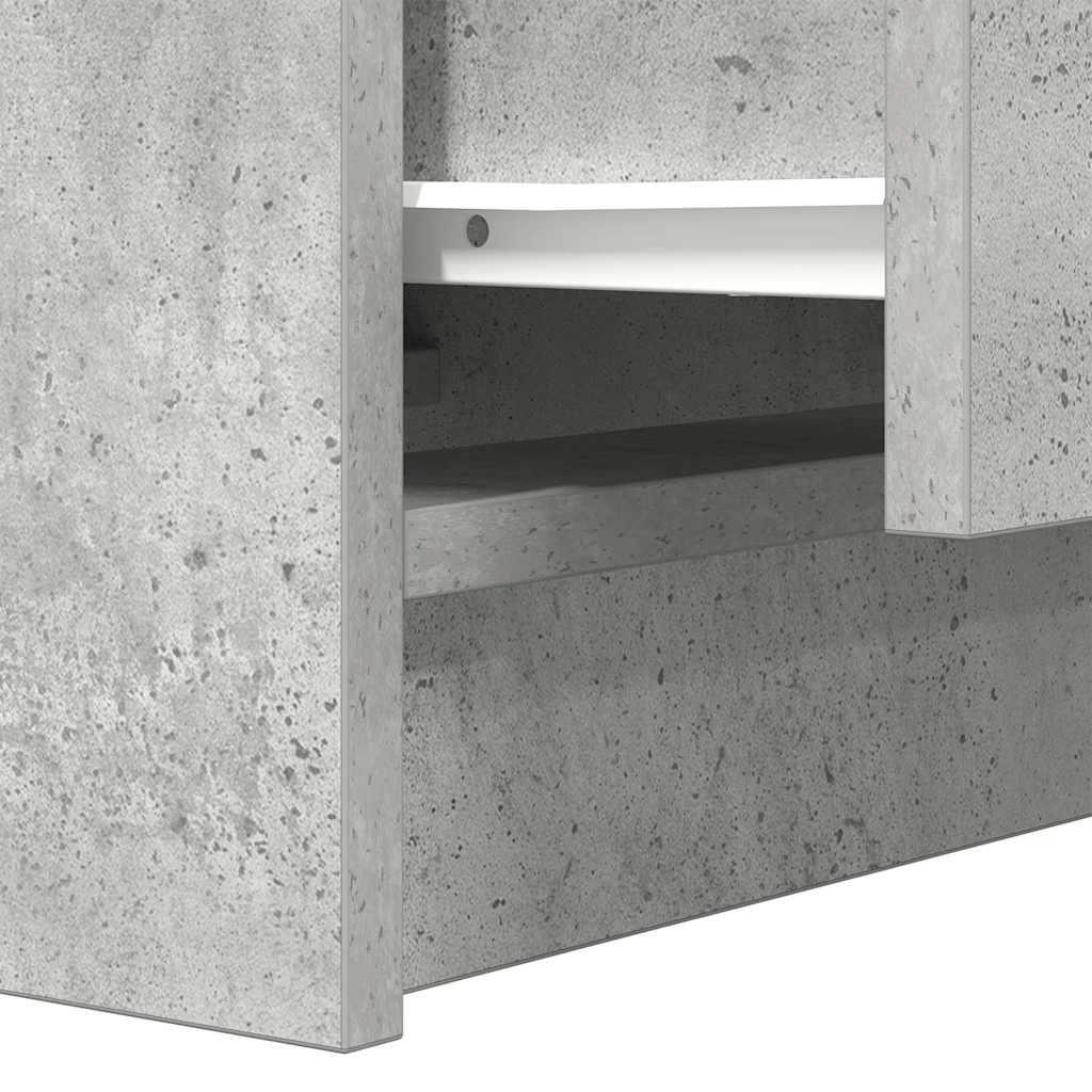vidaXL Szafki nocne z 2 szufladami 2 szt. Betonowy szary 38x34x80 cm