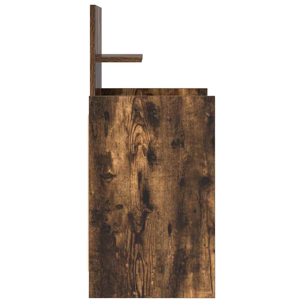 vidaXL Szafki nocne z 2 szufladami 2 szt. Dąb wędzony 38x34x80 cm