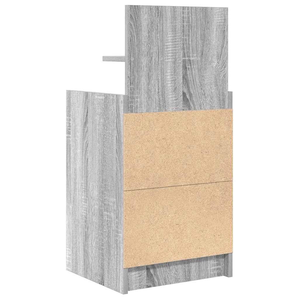 vidaXL Szafka nocna z 2 szufladami Szary Sonoma 38x34x80 cm