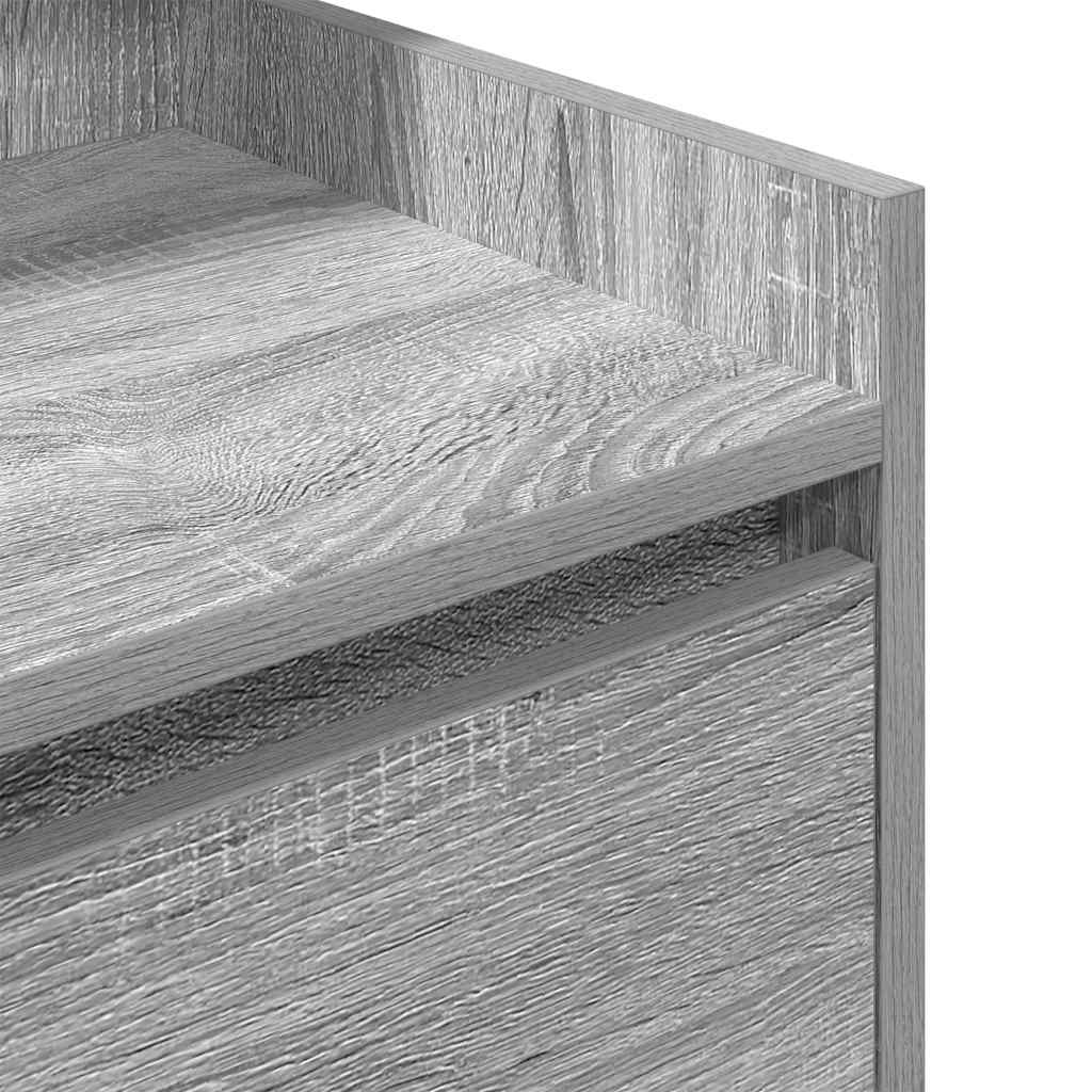 vidaXL Szafka nocna z 2 szufladami Szary Sonoma 38x34x80 cm