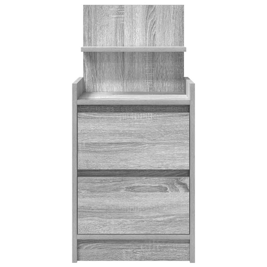 vidaXL Szafki nocne z 2 szufladami 2 szt. Szary Sonoma 38x34x80 cm