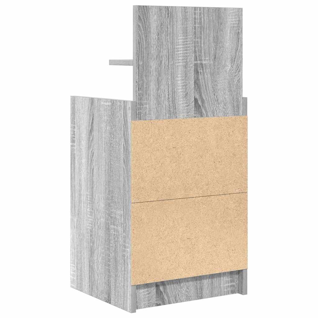 vidaXL Szafki nocne z 2 szufladami 2 szt. Szary Sonoma 38x34x80 cm