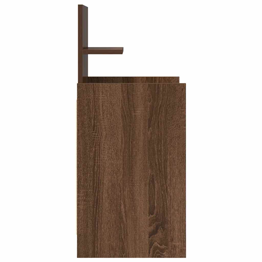 vidaXL Szafka nocna z 2 szufladami Brązowy dąb 38x34x80 cm