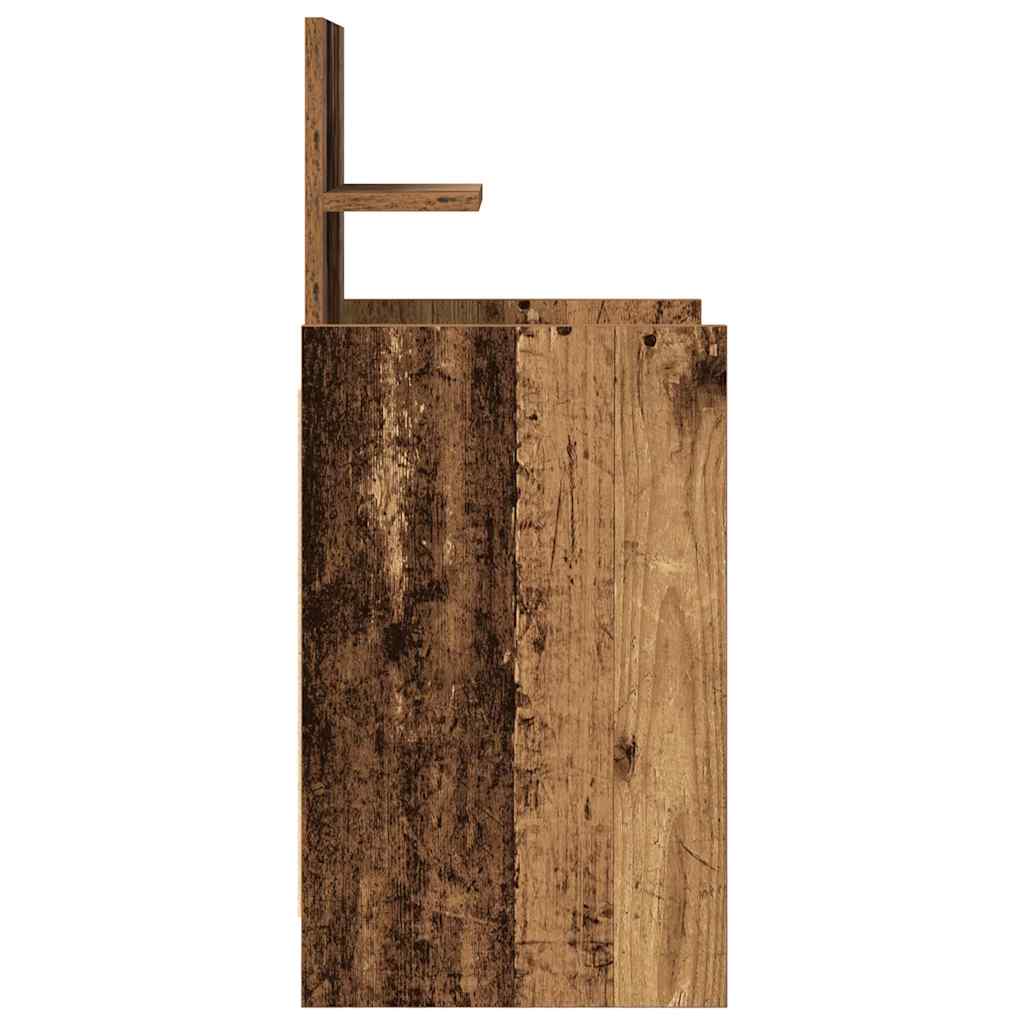 vidaXL Szafka nocna z 2 szufladami Stare drewno 38x34x80 cm