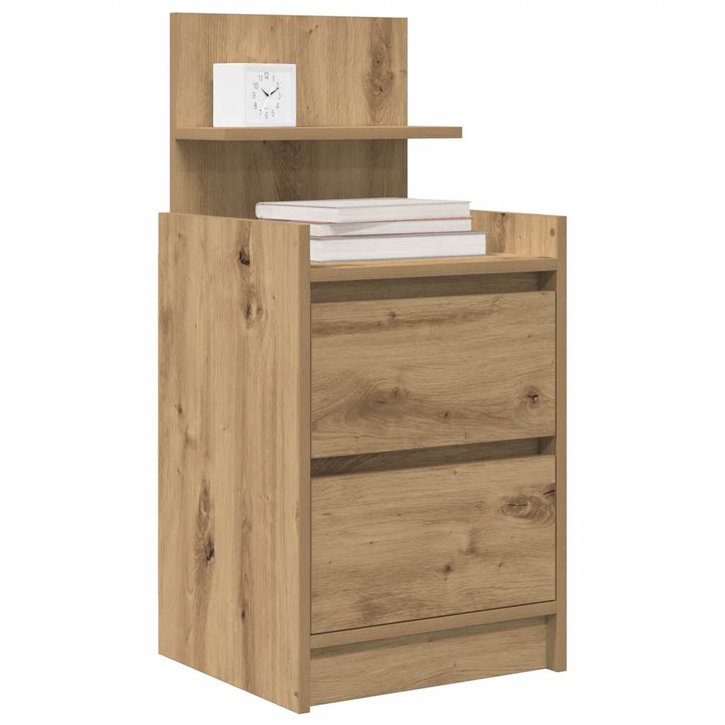 vidaXL Szafka nocna z 2 szufladami Artisan Oak 38x34x80 cm