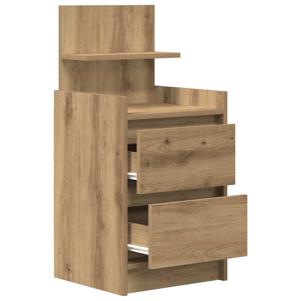 vidaXL Szafka nocna z 2 szufladami Artisan Oak 38x34x80 cm