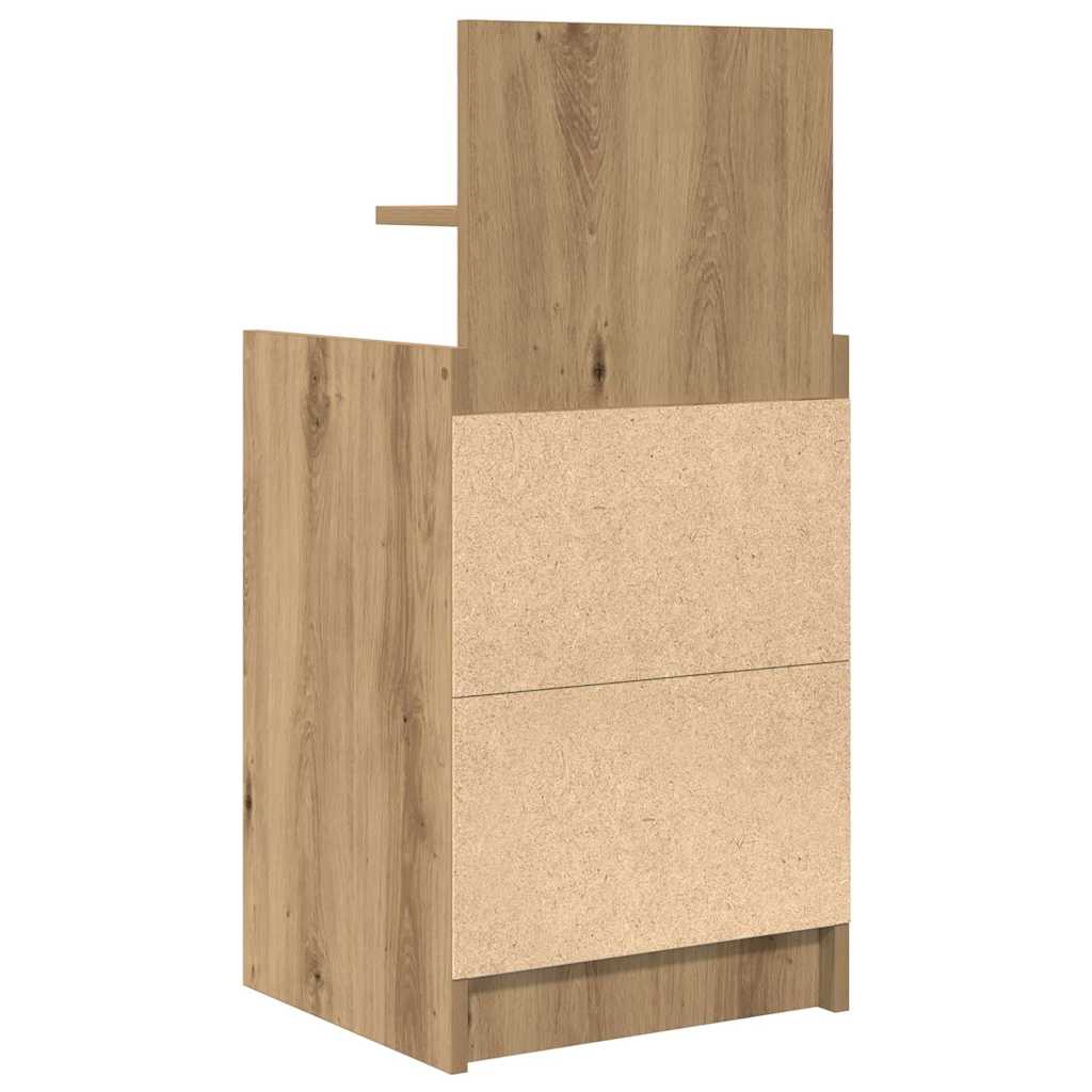 vidaXL Szafka nocna z 2 szufladami Artisan Oak 38x34x80 cm