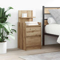 vidaXL Szafka nocna z 2 szufladami Artisan Oak 38x34x80 cm