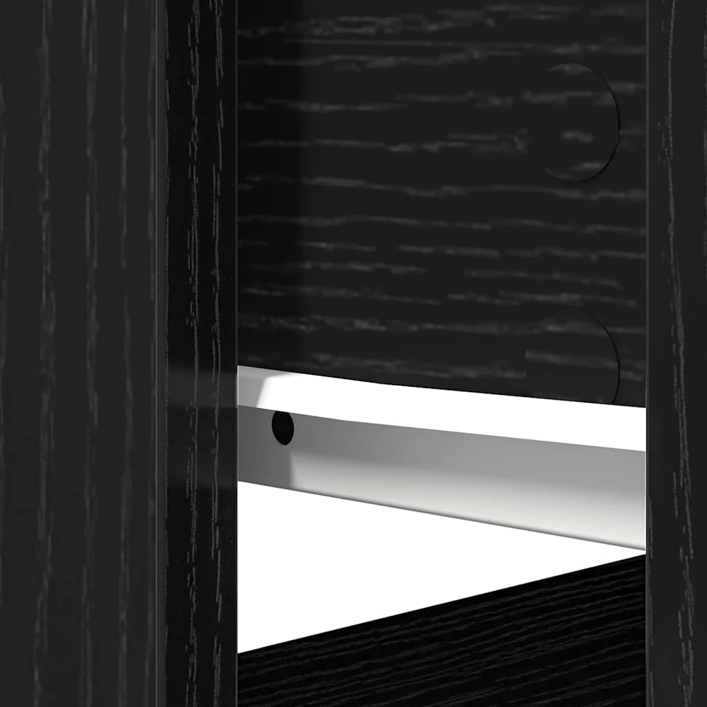 vidaXL Konsola z szufladami Czarny 85,5x38,5x74,5 cm