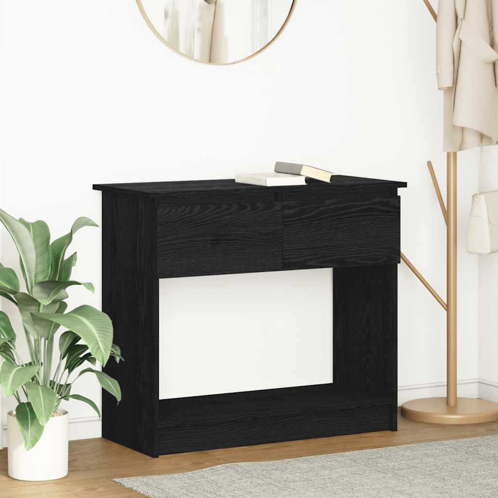 vidaXL Konsola z szufladami Czarny 85,5x38,5x74,5 cm