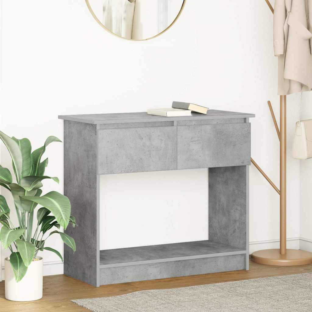 vidaXL Konsola z szufladami Betonowa Szarość 85,5x38,5x74,5 cm