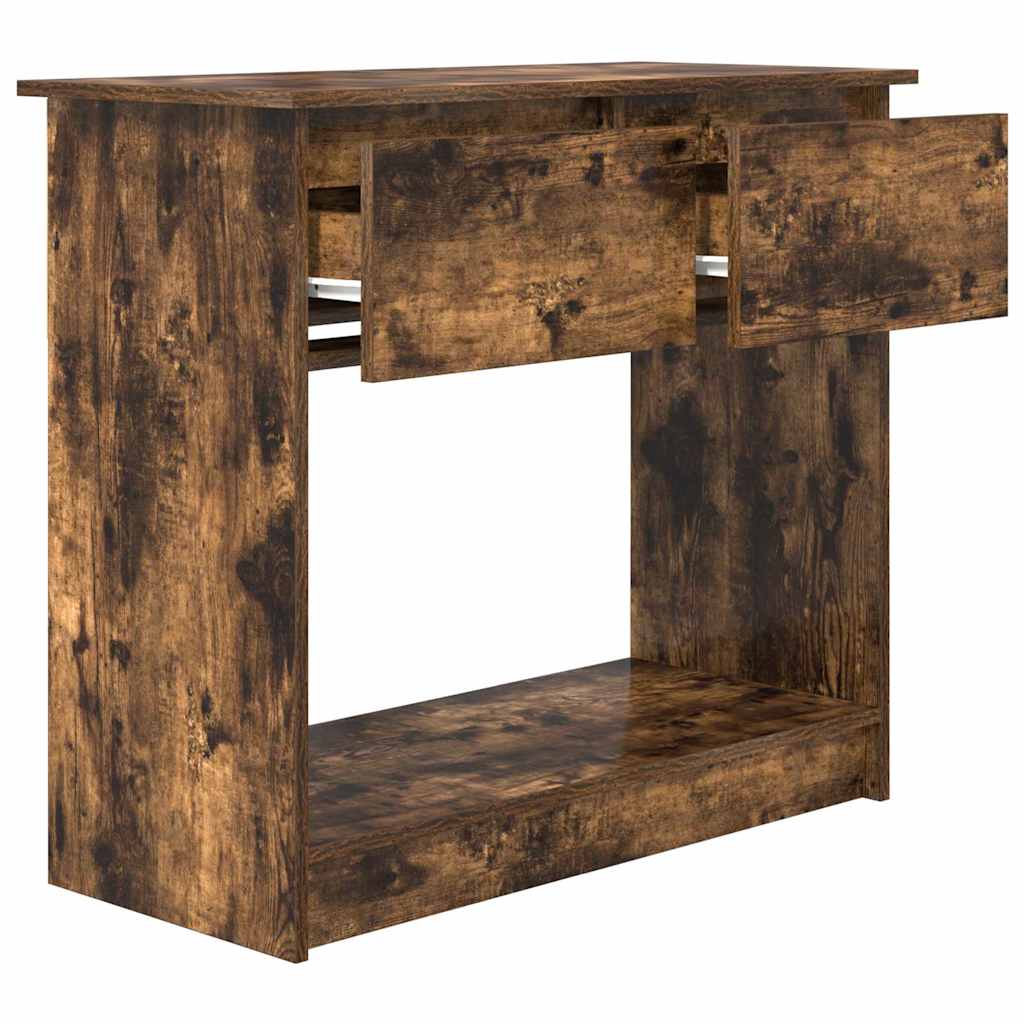vidaXL Konsola z szufladami Dąb wędzony 85,5x38,5x74,5 cm