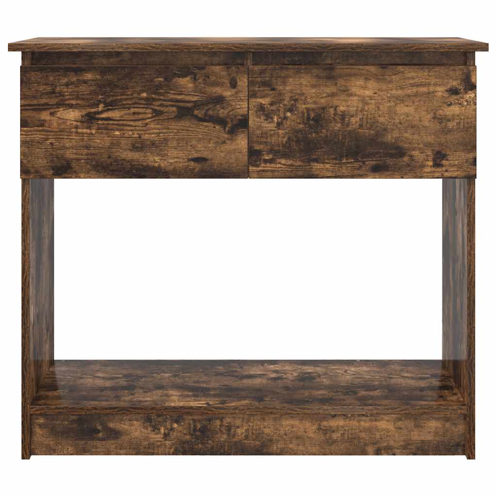 vidaXL Konsola z szufladami Dąb wędzony 85,5x38,5x74,5 cm
