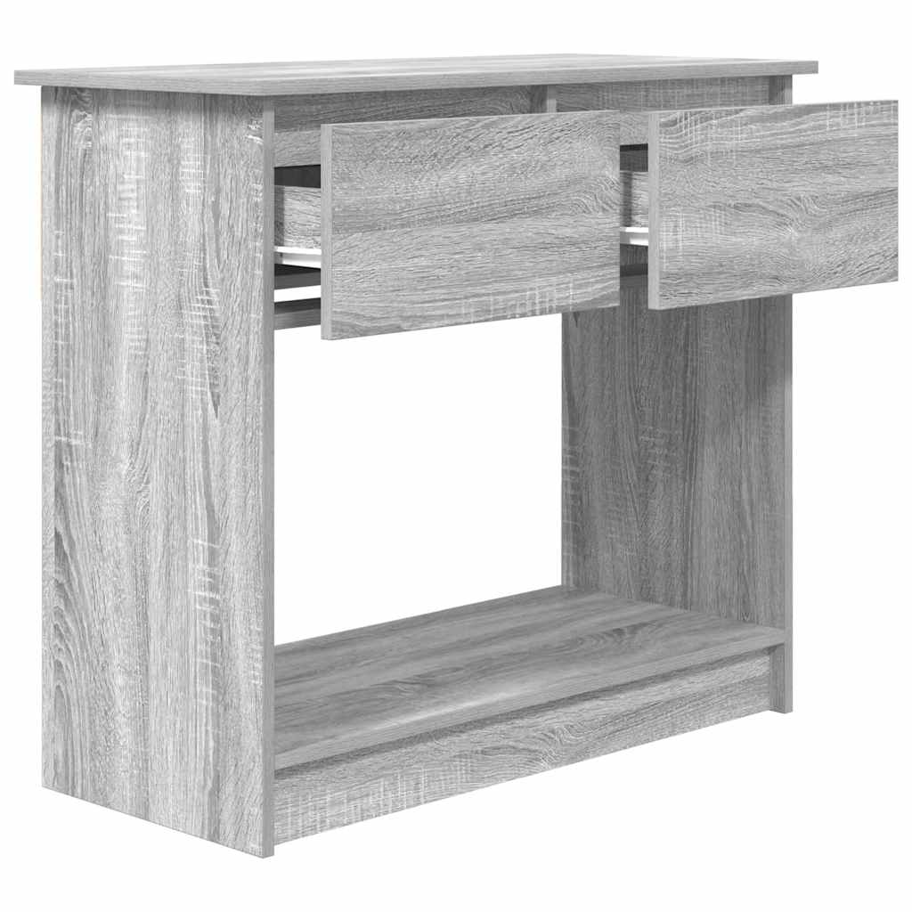 vidaXL Konsola z szufladami Szary Sonoma 85,5x38,5x74,5 cm