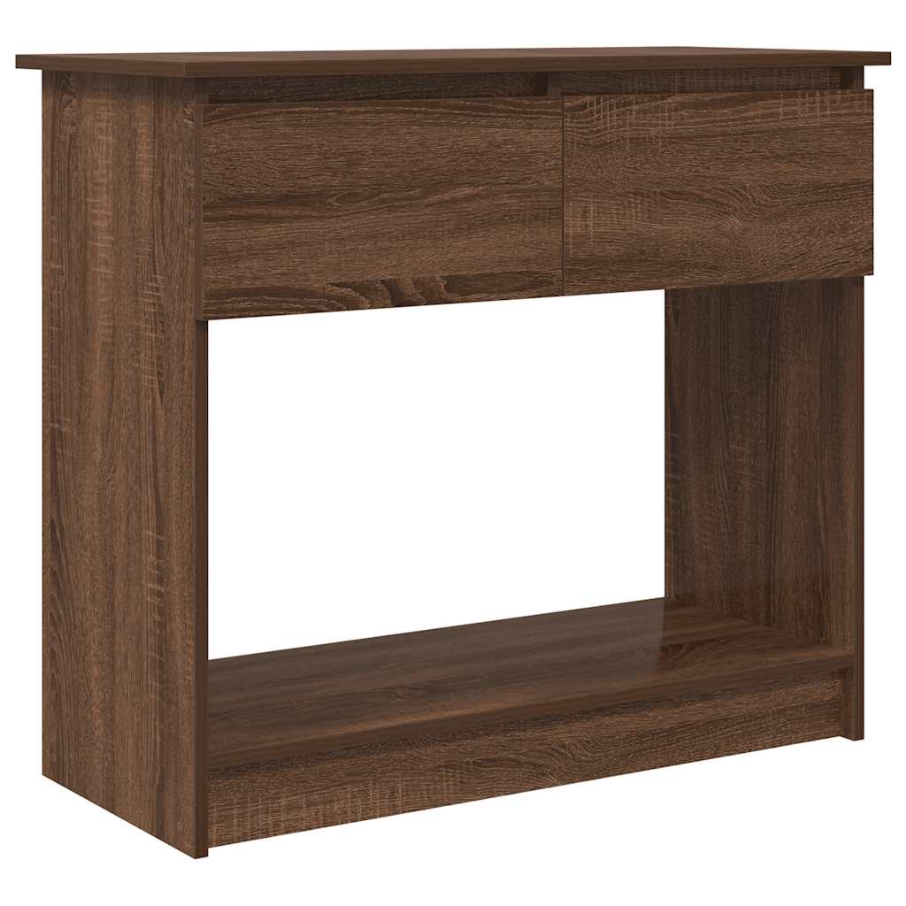 vidaXL Konsola z szufladami Brązowy Dąb 85,5x38,5x74,5 cm