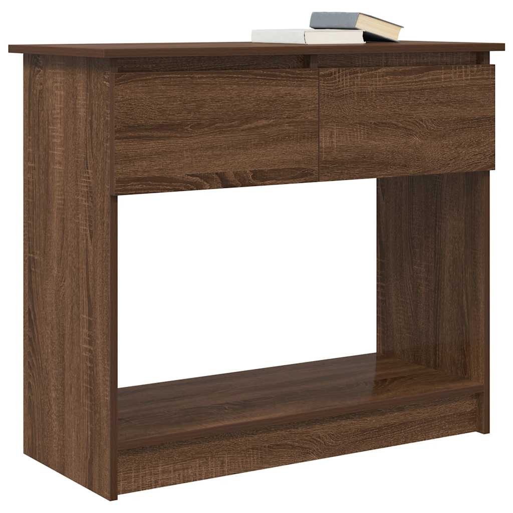vidaXL Konsola z szufladami Brązowy Dąb 85,5x38,5x74,5 cm