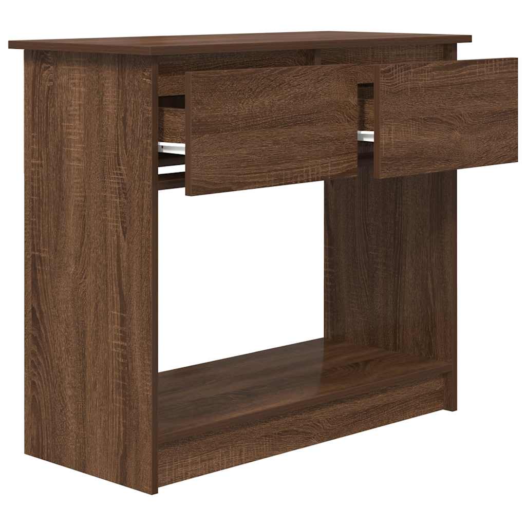 vidaXL Konsola z szufladami Brązowy Dąb 85,5x38,5x74,5 cm