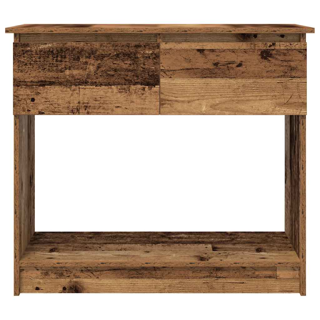 vidaXL Konsola ze Szufladami Stare Drewno 85,5x38,5x74,5 cm