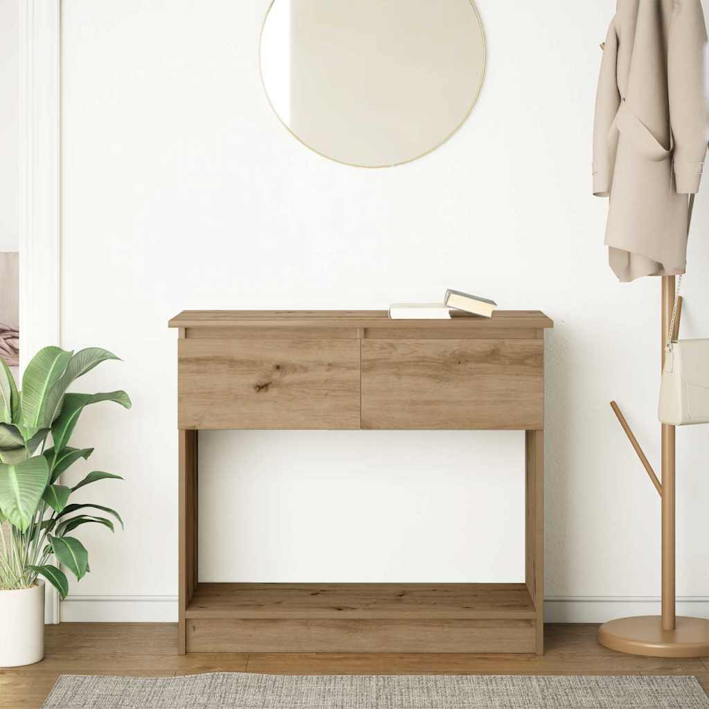 vidaXL Konsola ze Szufladami Artisan Oak 85,5x38,5x74,5 cm