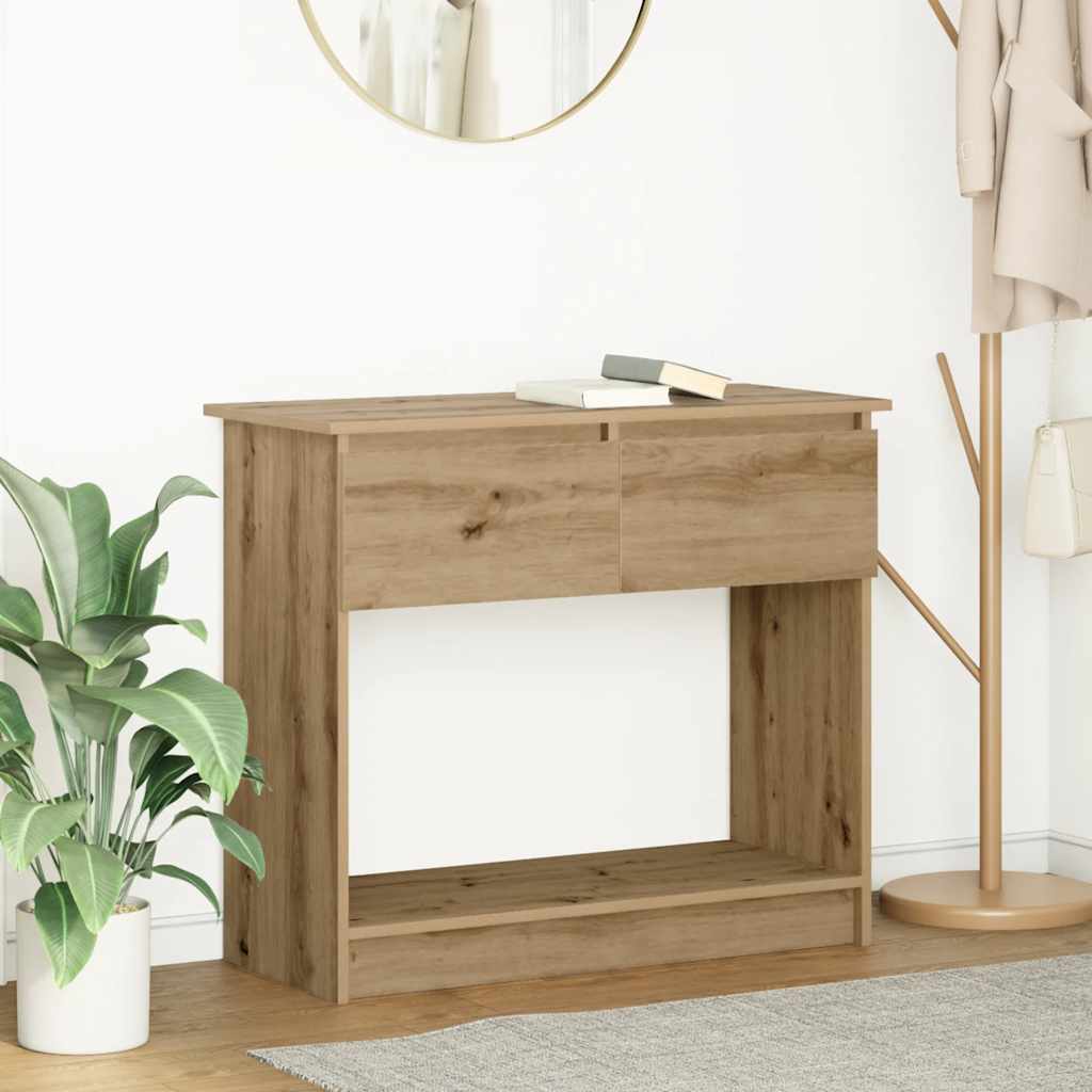 vidaXL Konsola ze Szufladami Artisan Oak 85,5x38,5x74,5 cm