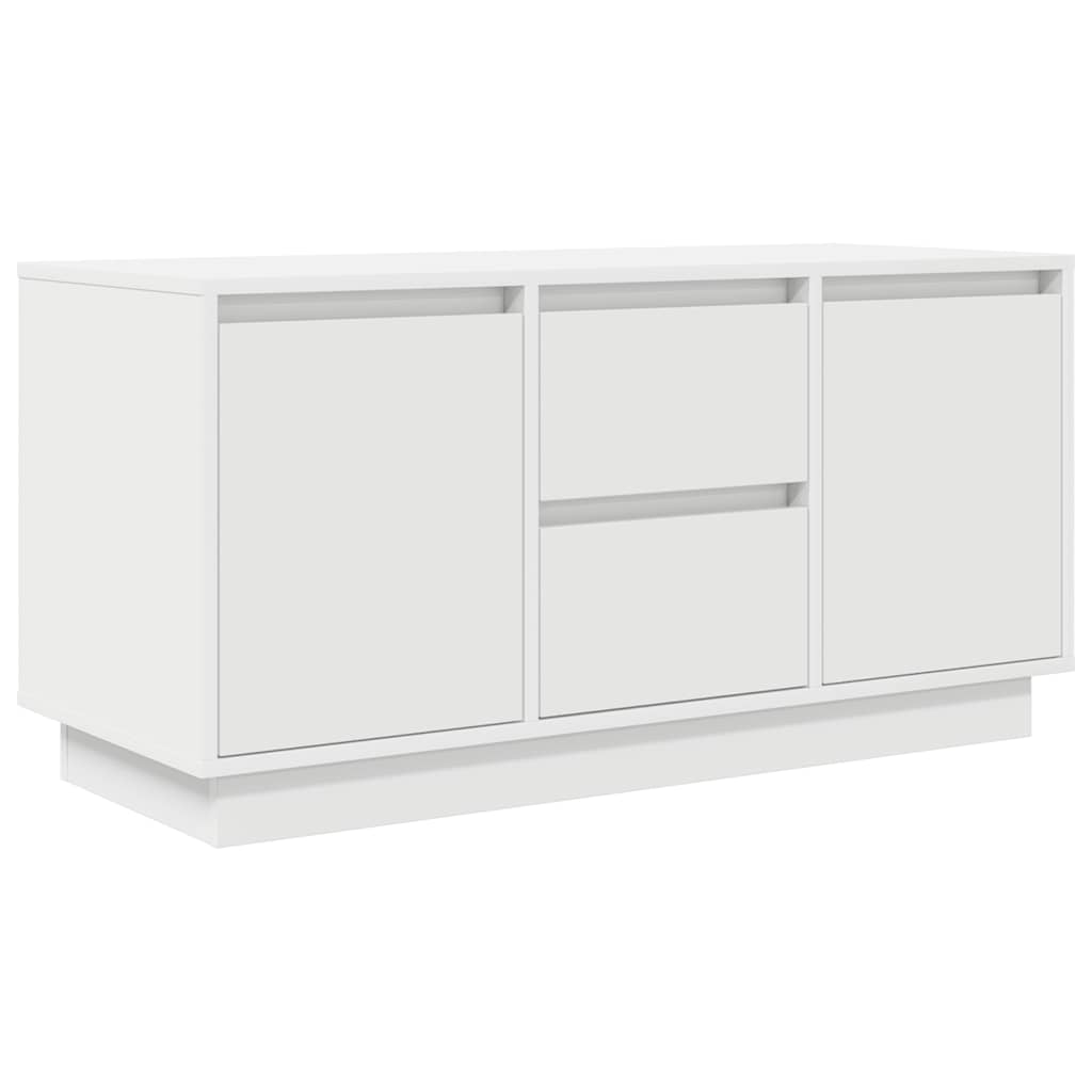 vidaXL Szafka RTV z oświetleniem LED Biała 100x41x50 cm