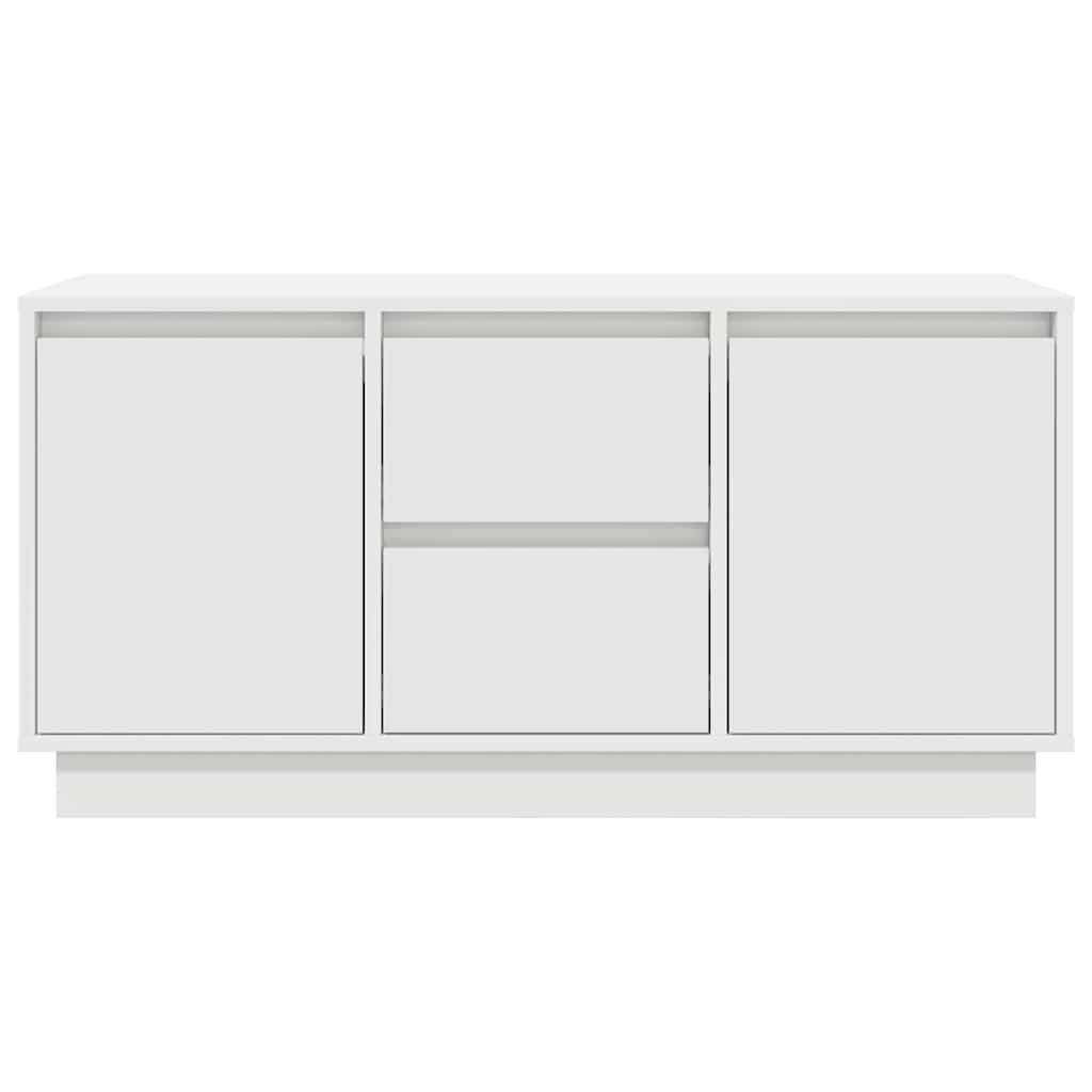 vidaXL Szafka RTV z oświetleniem LED Biała 100x41x50 cm