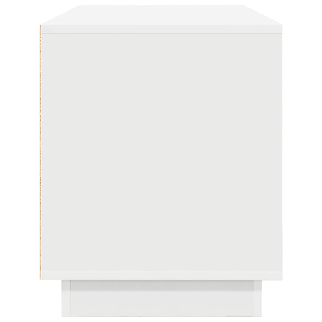 vidaXL Szafka RTV z oświetleniem LED Biała 100x41x50 cm