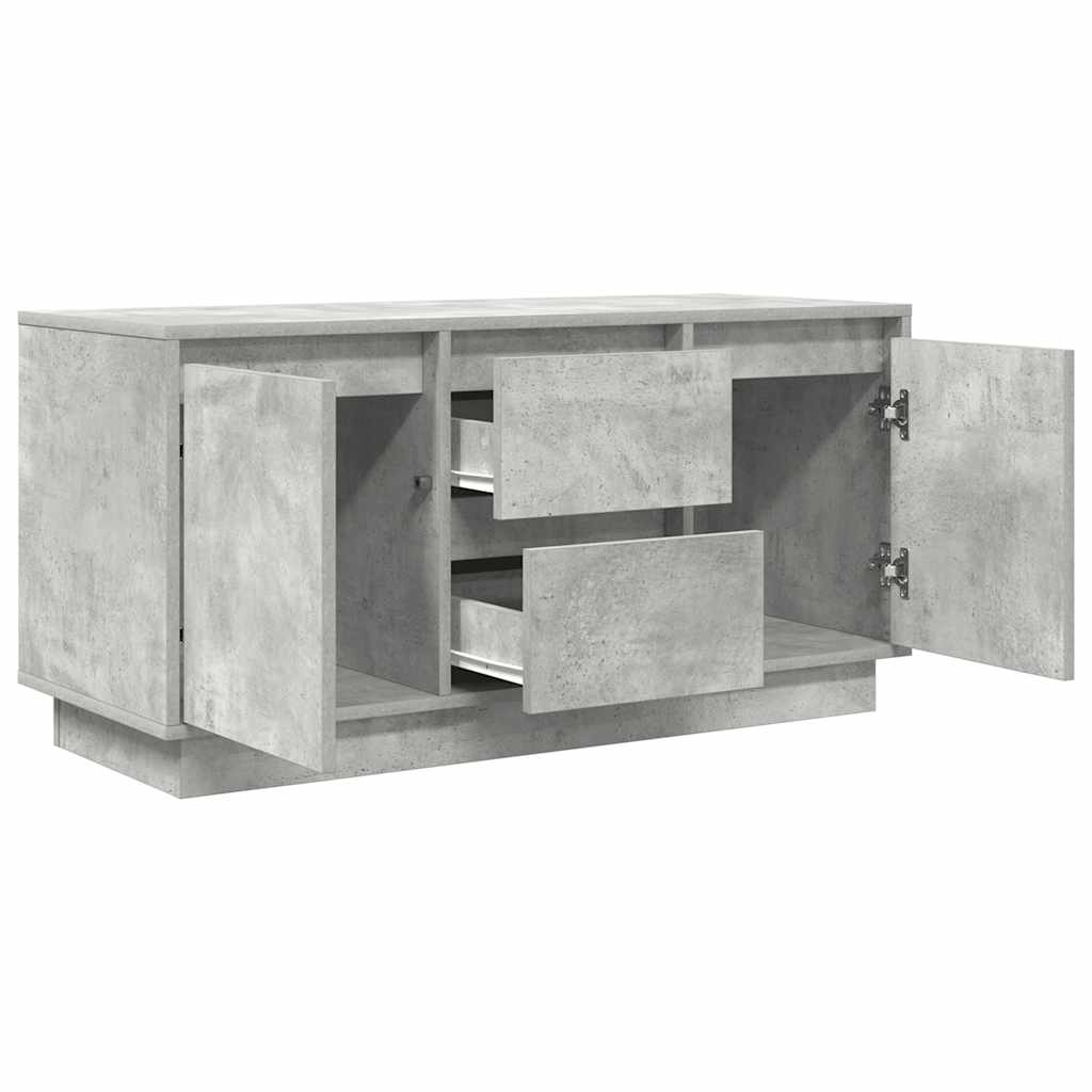 vidaXL Szafka RTV z oświetleniem LED Betonowa Szara 100x41x50 cm