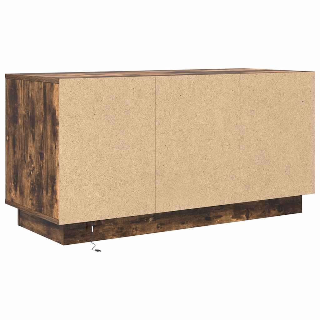 vidaXL Szafka RTV z oświetleniem LED Dąb wędzony 100x41x50 cm